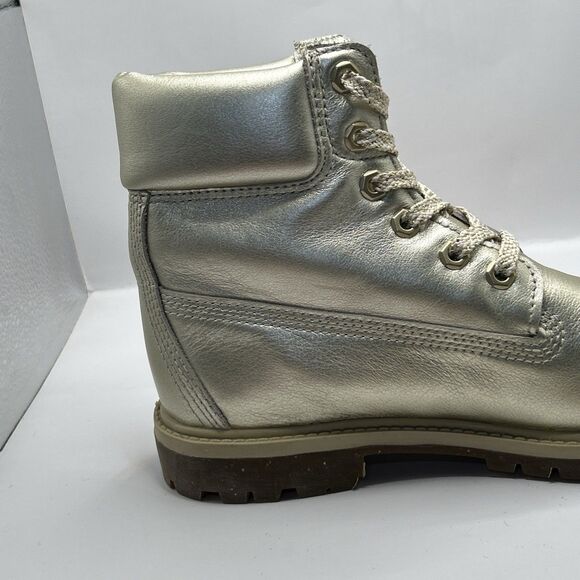 Timberland 6-Inch Premium Waterproof Boots Gold Leather Women’s 7.5M Store Model - Picture 8 of 16